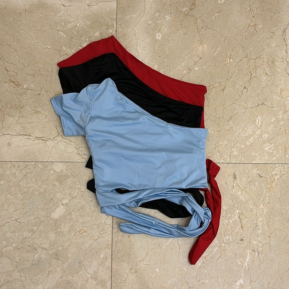 NWOT-💋Sexy Tops💋stretch lycra💋from Colombia- Awesome shape💕color baby blue - Picture 7 of 7